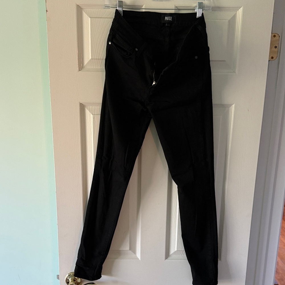 PAIGE Women's Classic Black Skinny Jeans